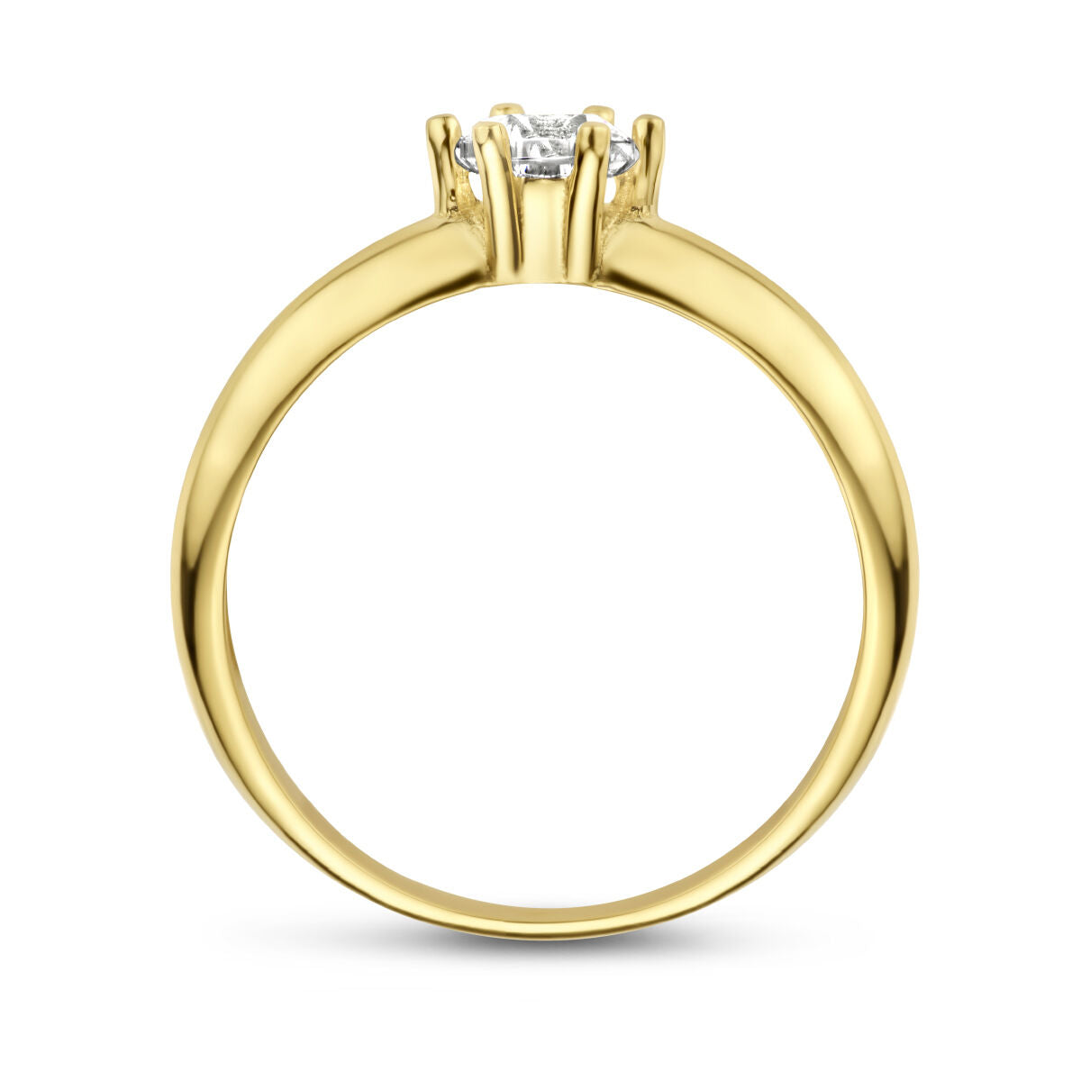 ring zirconia 14K yellow gold