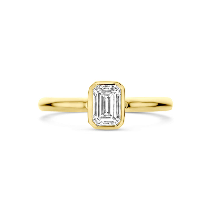 ring lab grown diamant 1.0ct h si 14K geelgoud