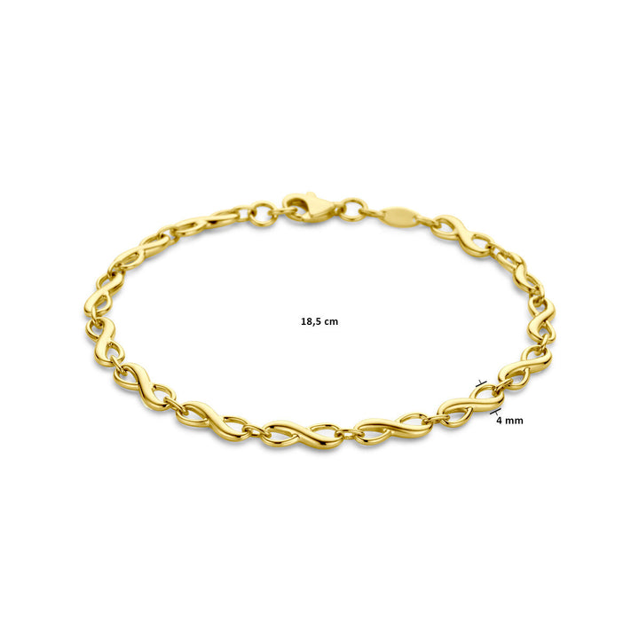 Gouden armband dames infinity 14K