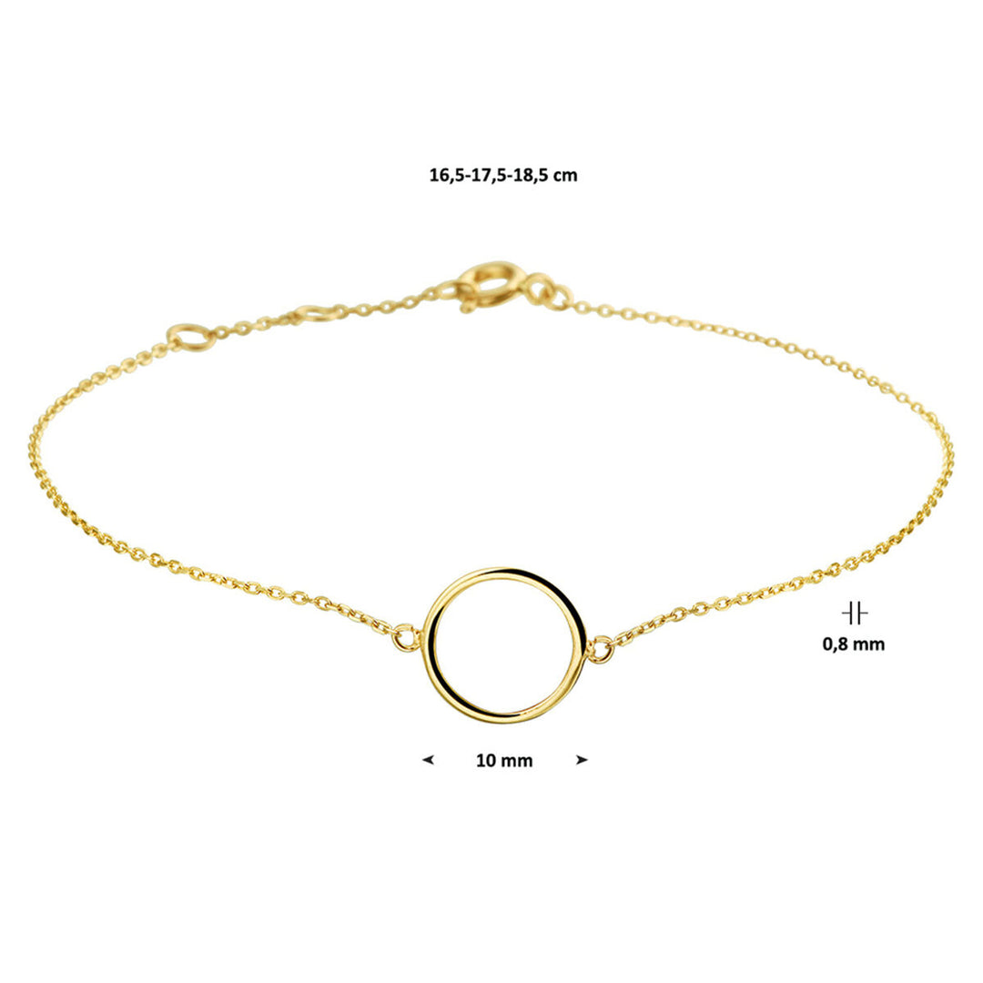 Gold bracelet ladies round 14K