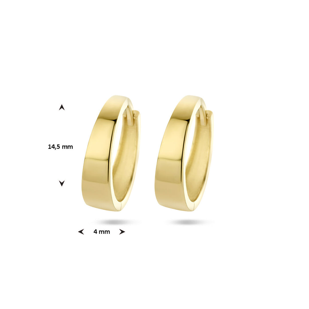 klapoorringen 14K geelgoud