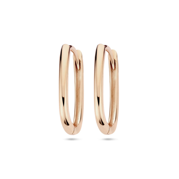 drop earrings paper clip 14K rose gold