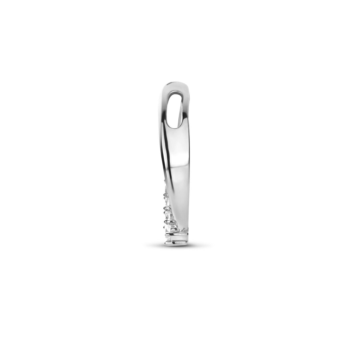 pendant zirconia silver rhodium plated