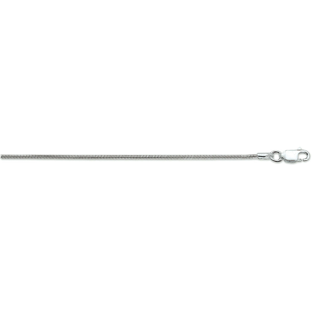 bracelet snake round 1.6 mm 18 cm silver rhodium plated