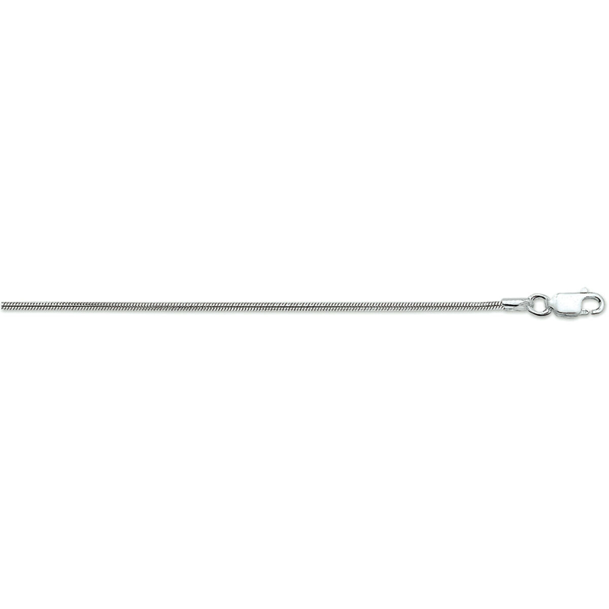 bracelet snake round 1.6 mm 18 cm silver rhodium plated