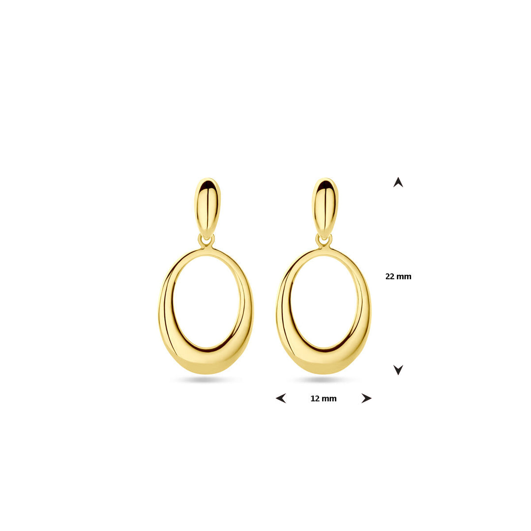 oorhangers 22 mm 14K geelgoud