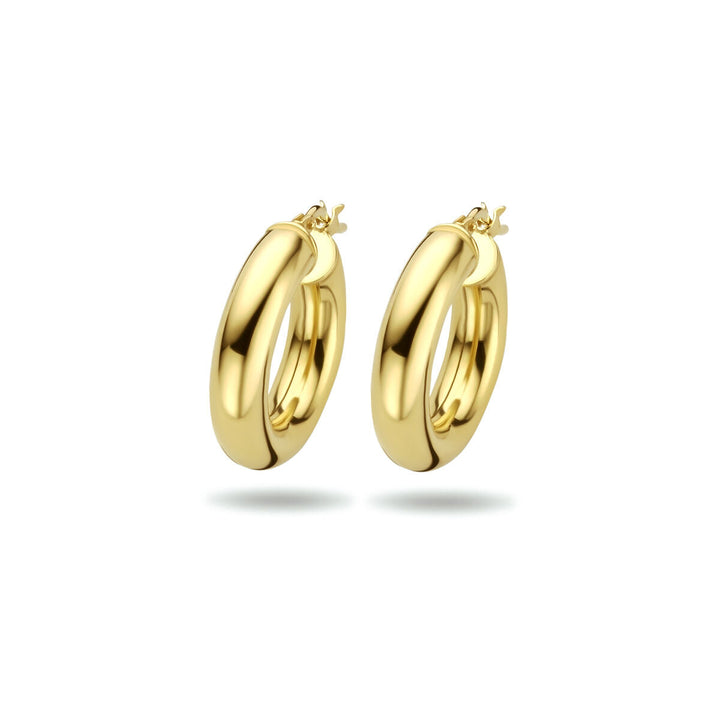 Ohrringe Rundrohr 5,0 mm 1 Mikron Silber vergoldet (gelb)