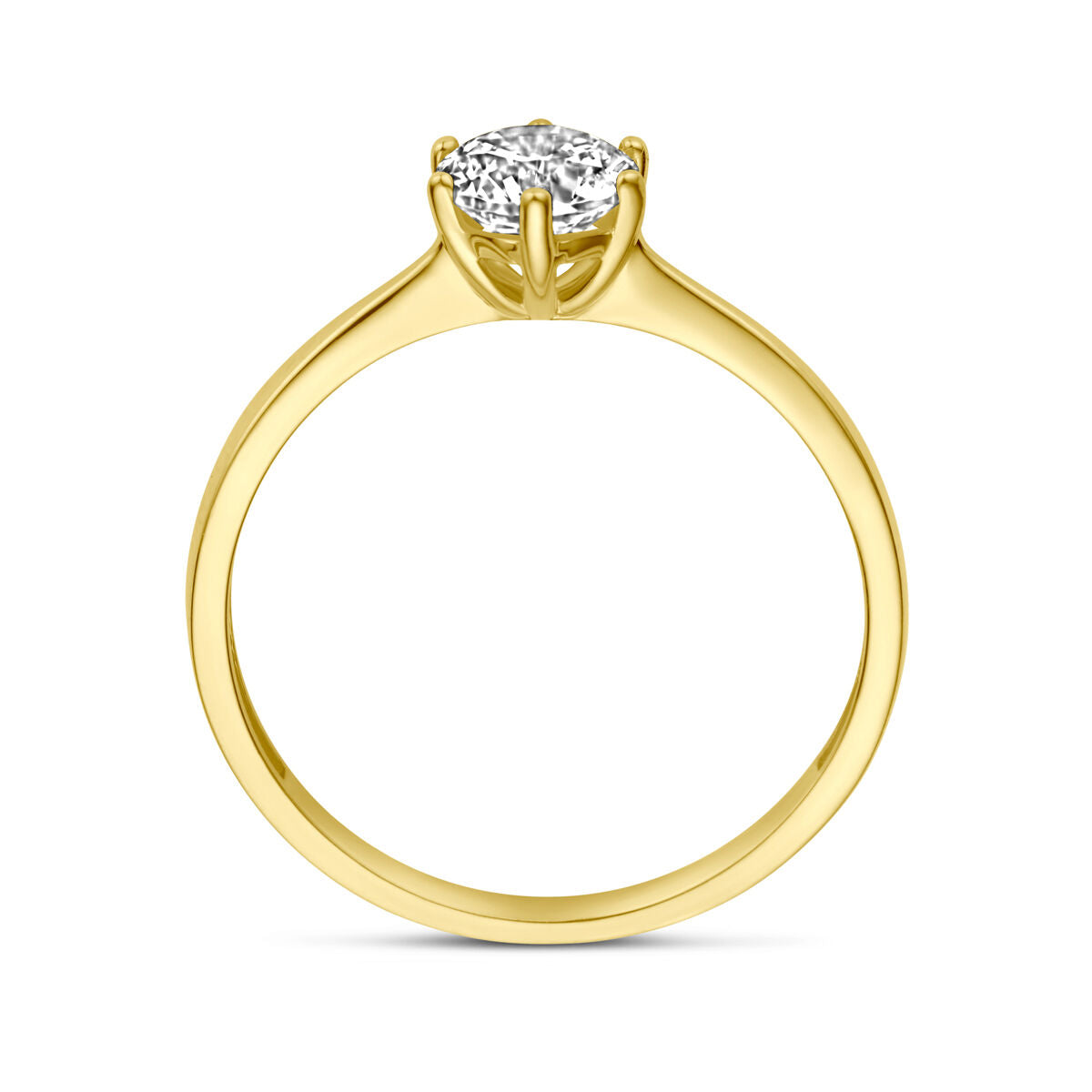 ring zirkonia 14K geelgoud