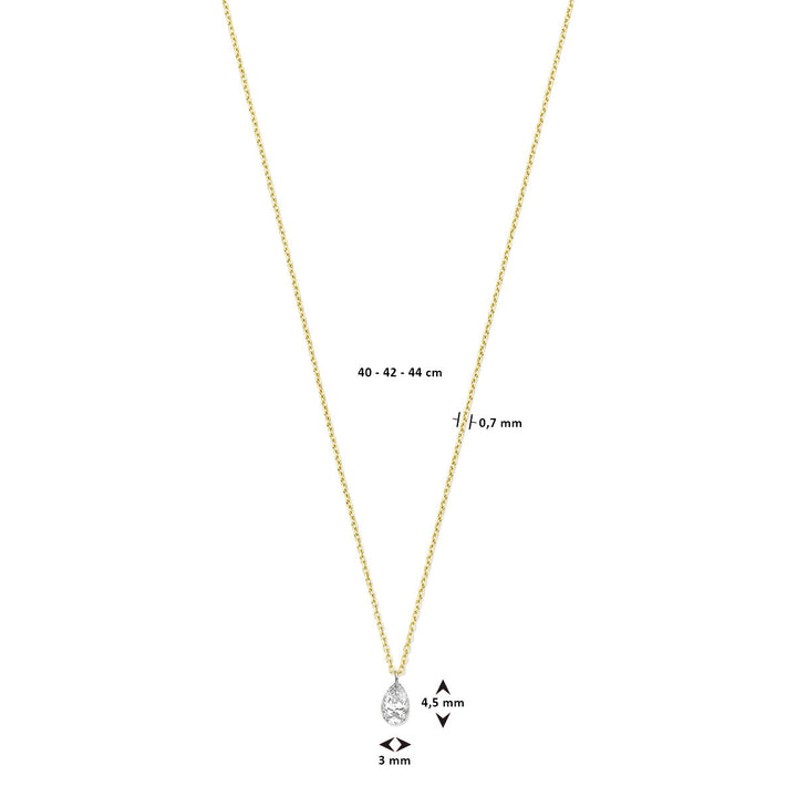 Gold ladies necklace diamond 18K