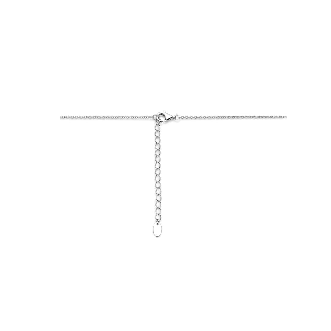 y-collier 40 + 5 cm zilver gerhodineerd