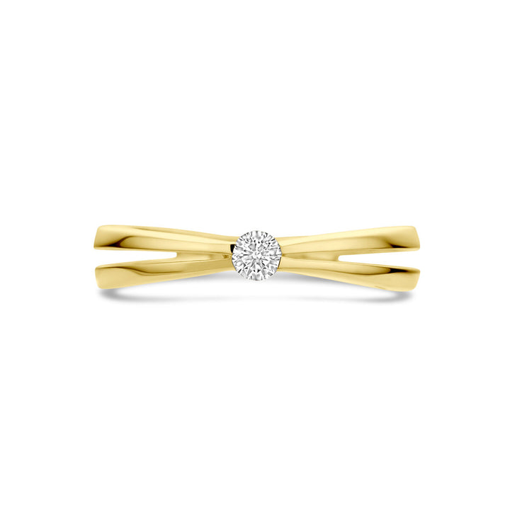 ring zirkonia 14K geelgoud