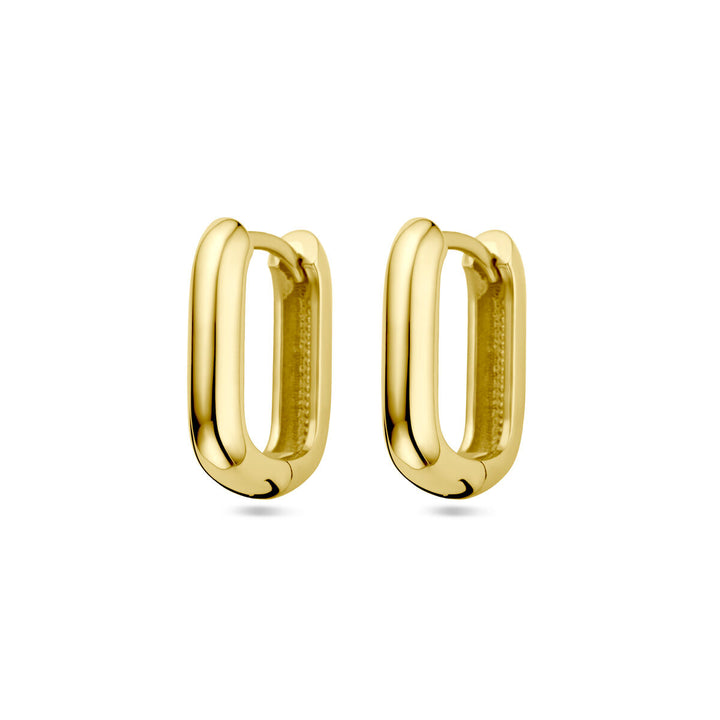 drop earrings paper clip 14K yellow gold