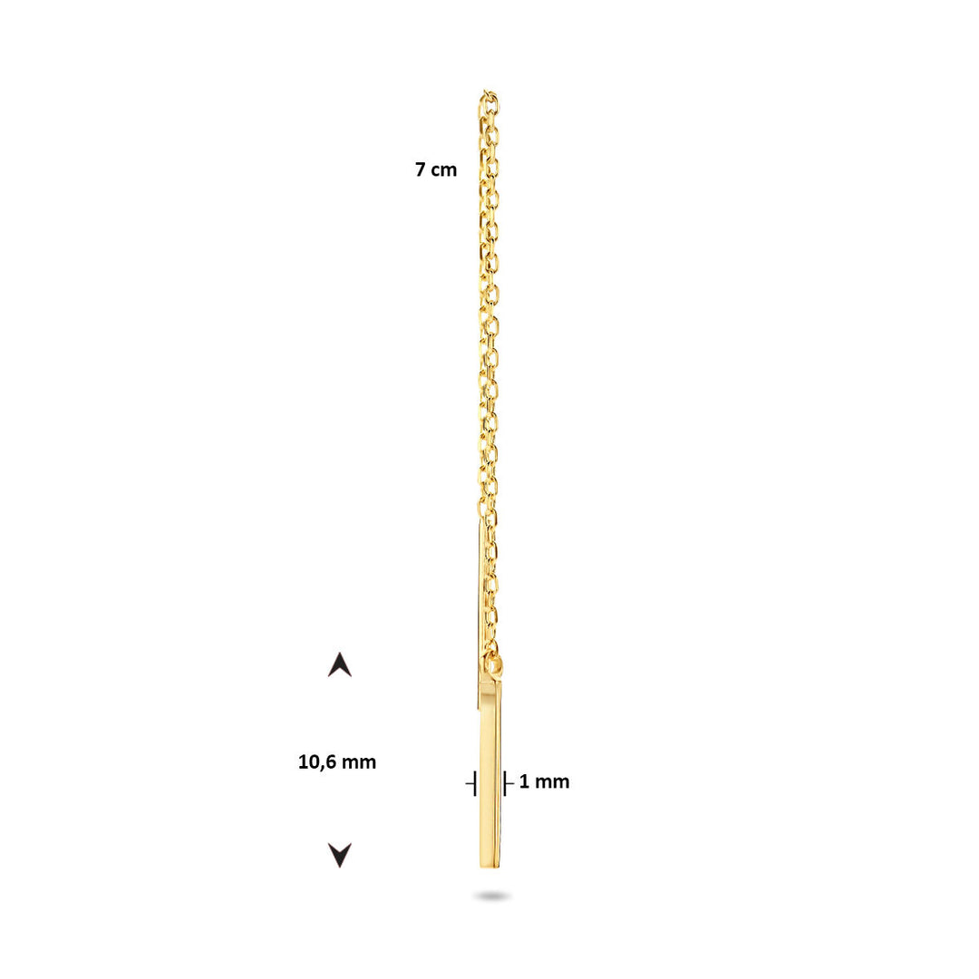 Durchziehbarer Ohrringsteg pro Stück aus 14-karätigem Gelbgold