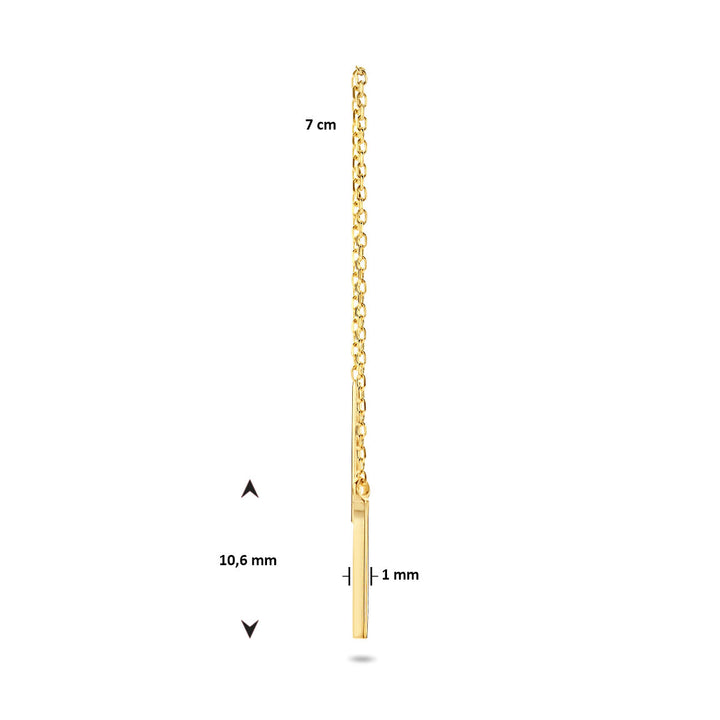 Durchziehbarer Ohrringsteg pro Stück aus 14-karätigem Gelbgold