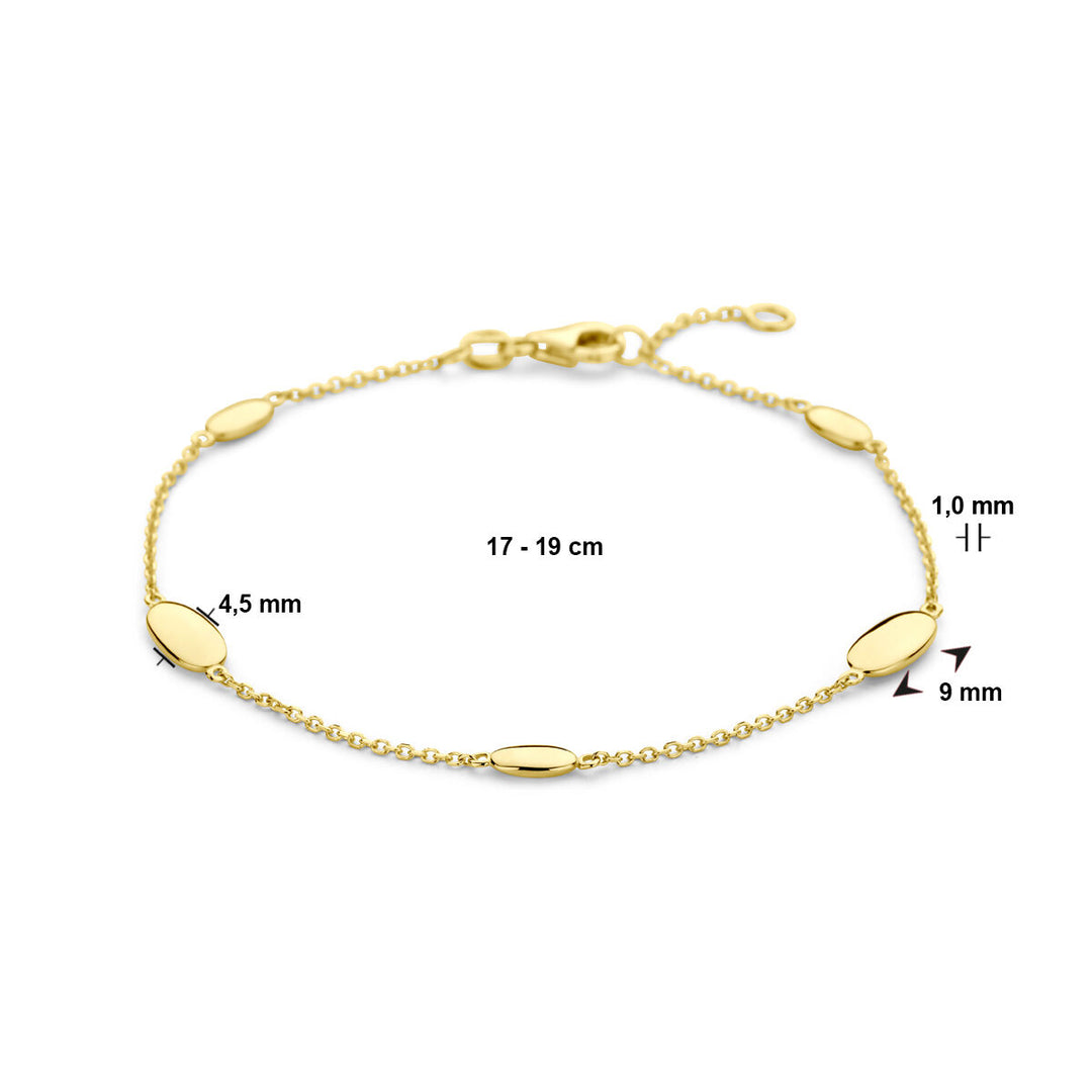 Gouden armband dames panter 14K