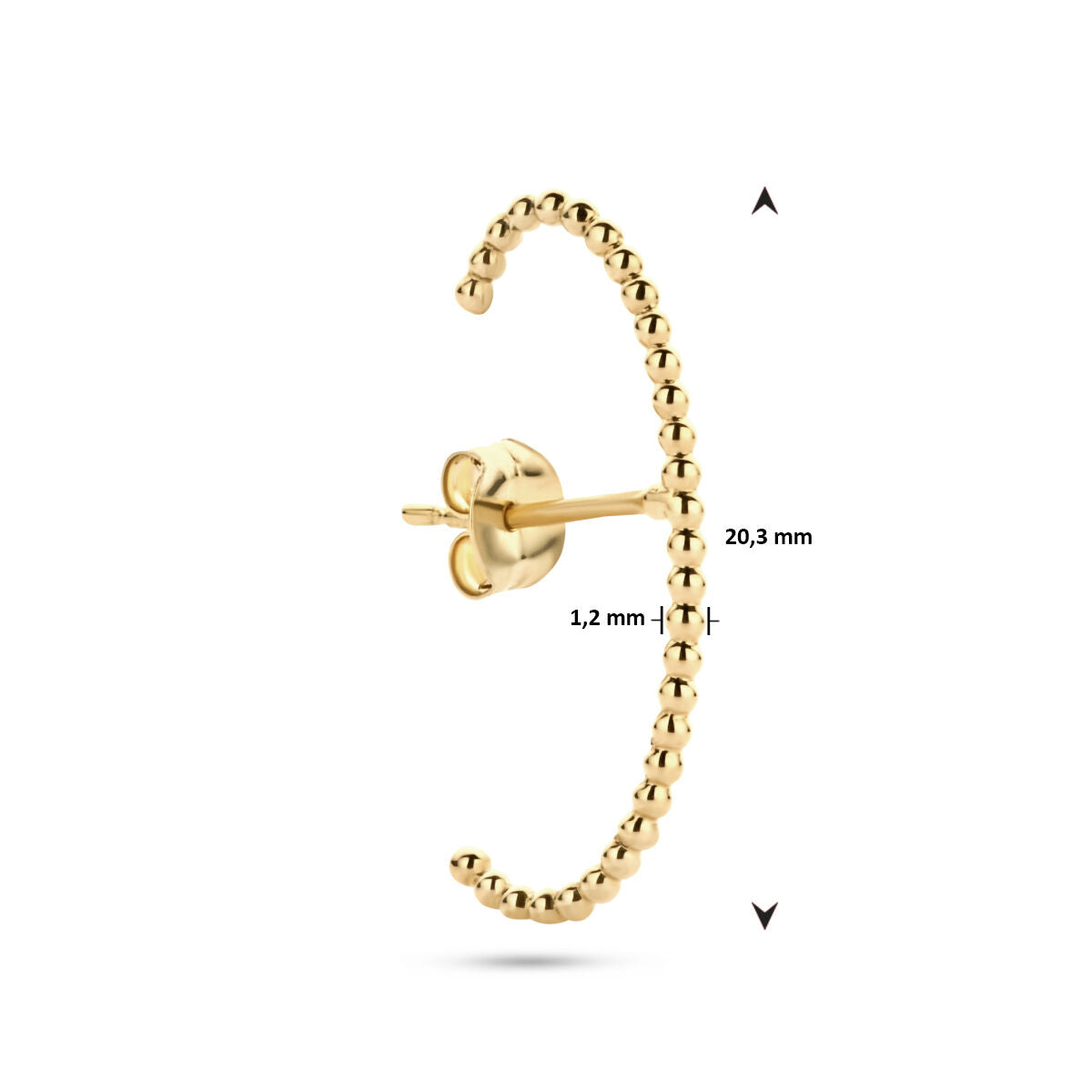 oorsteker bolletjes 14K geelgoud