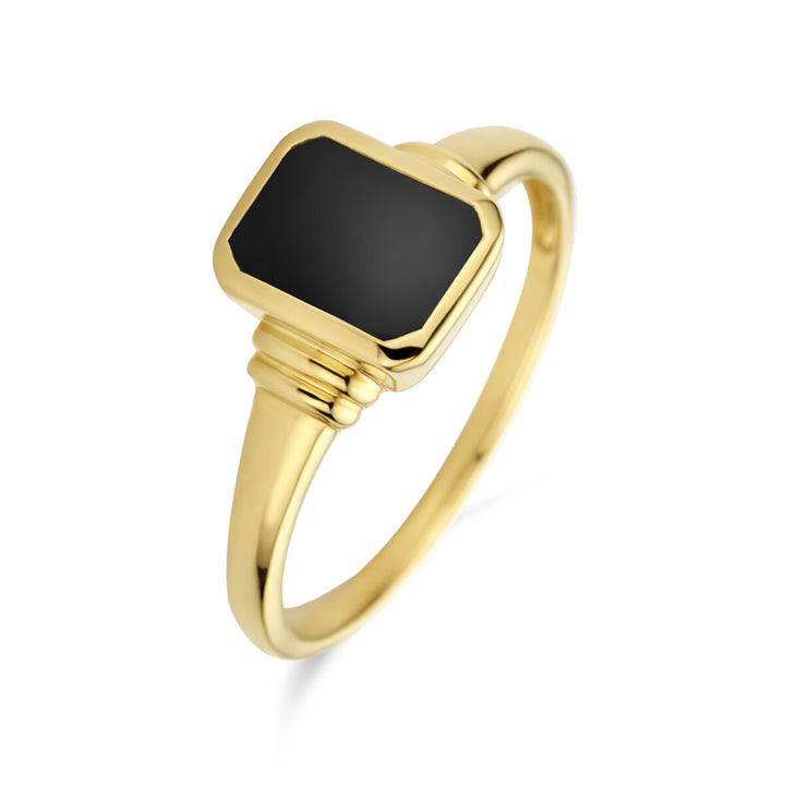 ring onyx 14K yellow gold