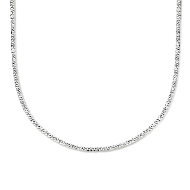 collier valkenoog 2.5mm 40 + 4 cm zilver gerhodineerd