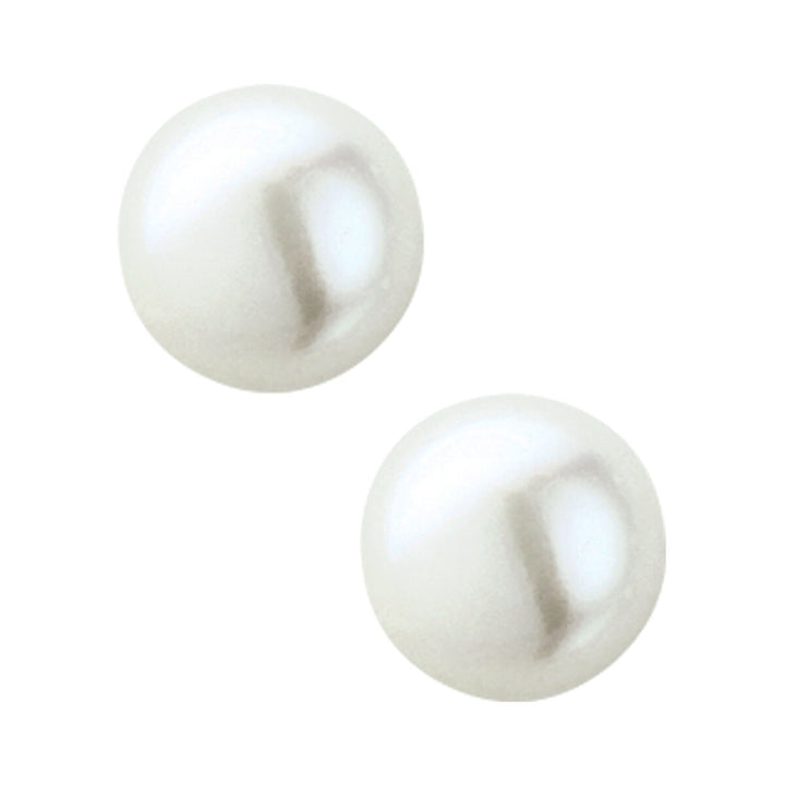 pearl ear studs 14K yellow gold