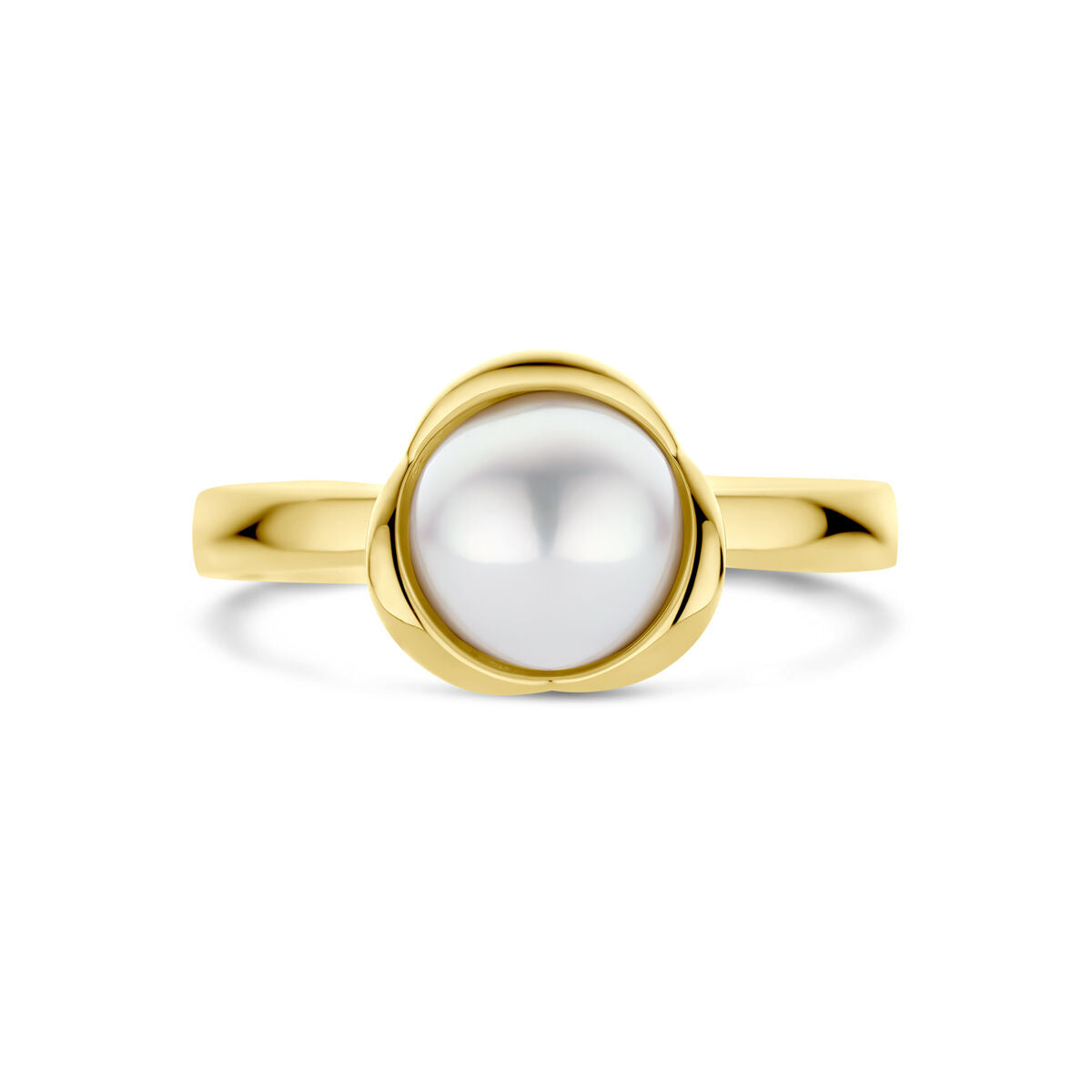 Tulip ring parel 14K geelgoud