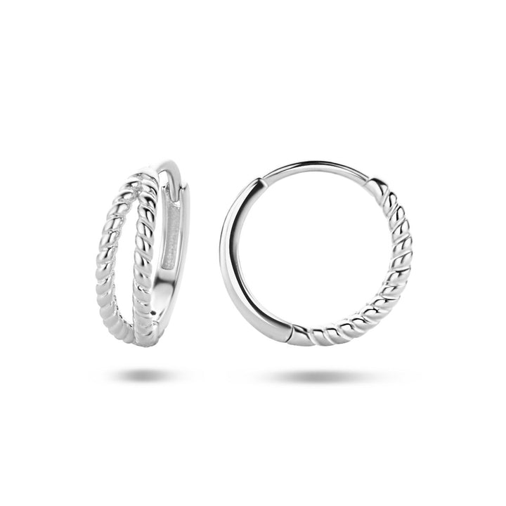 klapoorringen zilver gerhodineerd