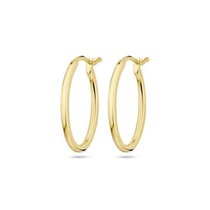 earrings oval 14K yellow gold