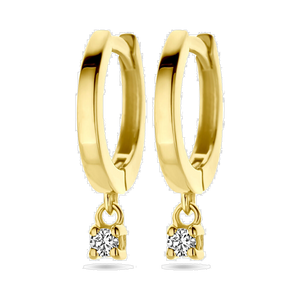 Gouden oorbellen met diamant