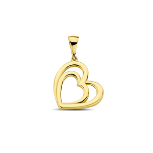 Gouden hartjes hanger