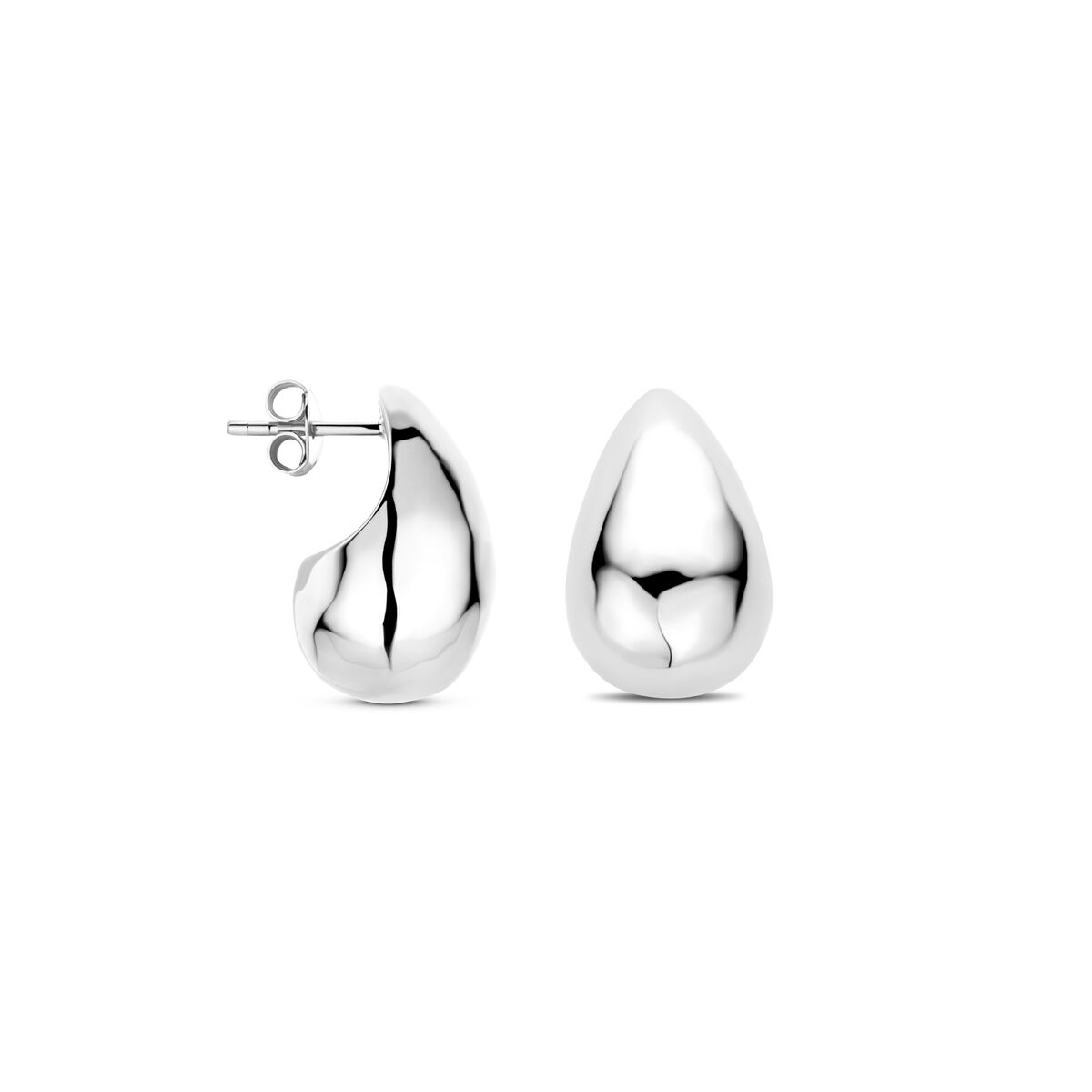 oorknoppen druppel 20 mm zilver gerhodineerd