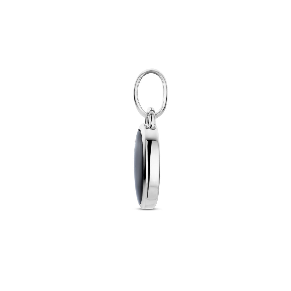 pendant onyx silver rhodium plated