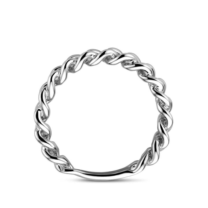 ring link silver rhodium plated