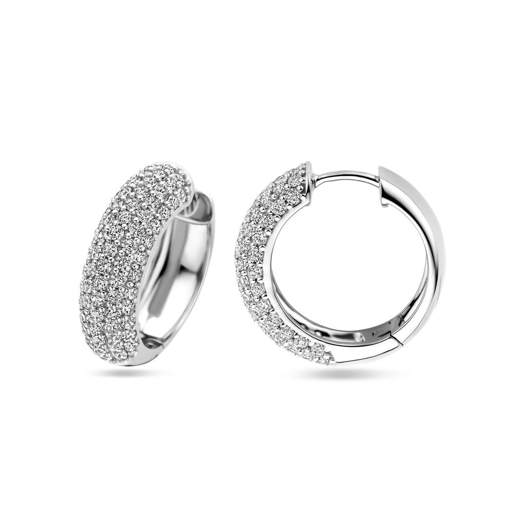 klapoorringen zirkonia 21 mm zilver gerhodineerd