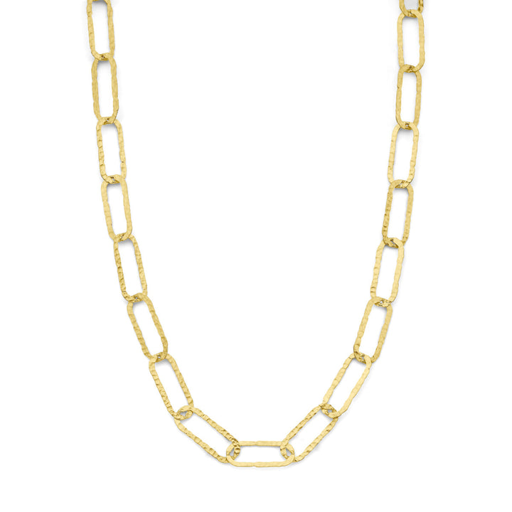 collier paperclip 10,8 mm 49 cm 3 micron zilver verguld (geel)