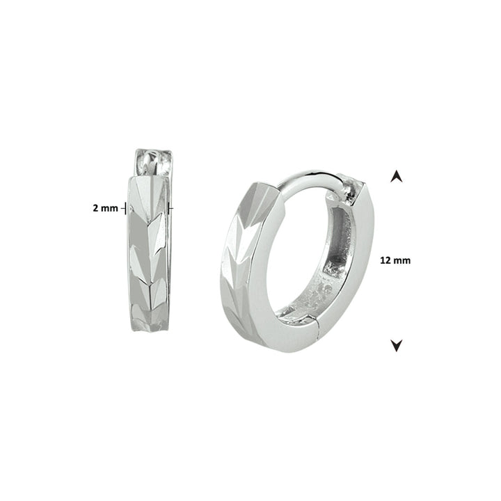 klapoorringen vlak zilver gerhodineerd