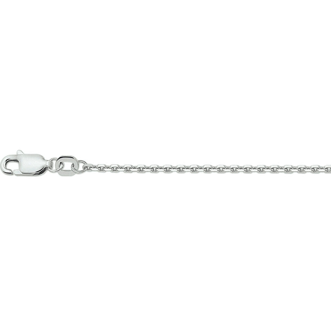 collier anker plat 1,6 mm 41 + 4 cm zilver gerhodineerd