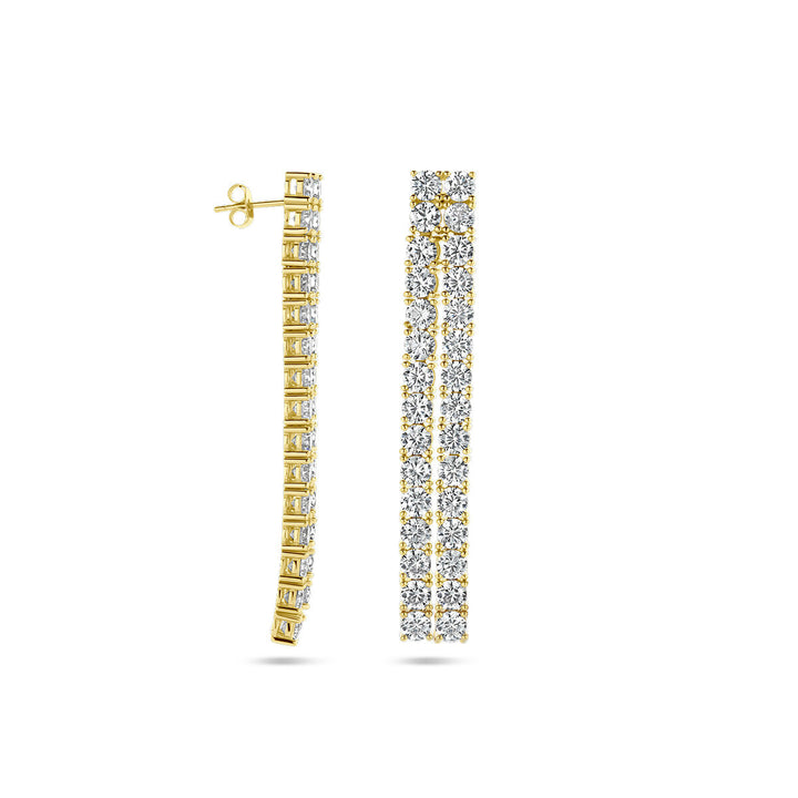 oorhangers zirkonia zilver verguld (geel)