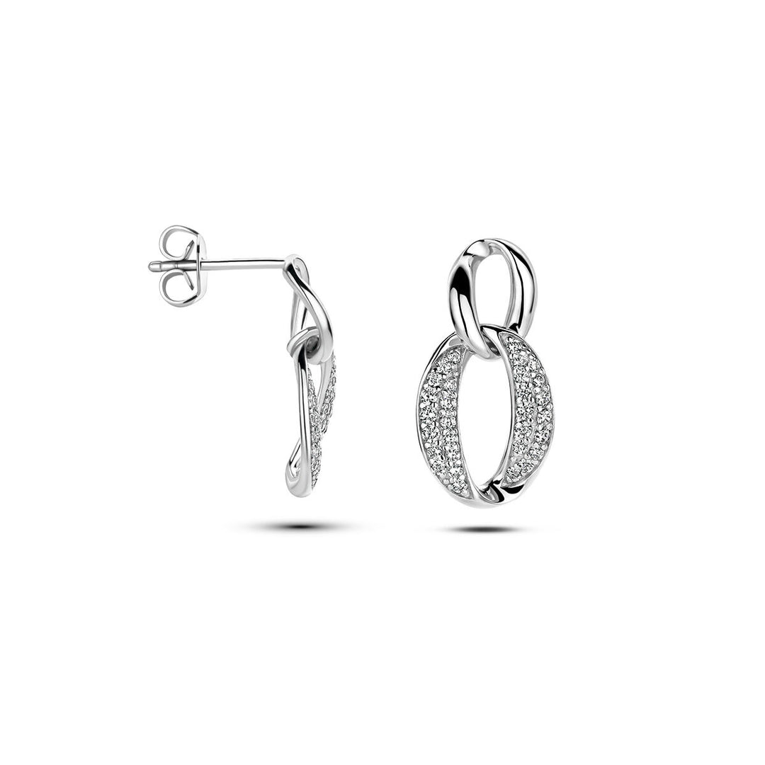 oorhangers zirkonia zilver gerhodineerd