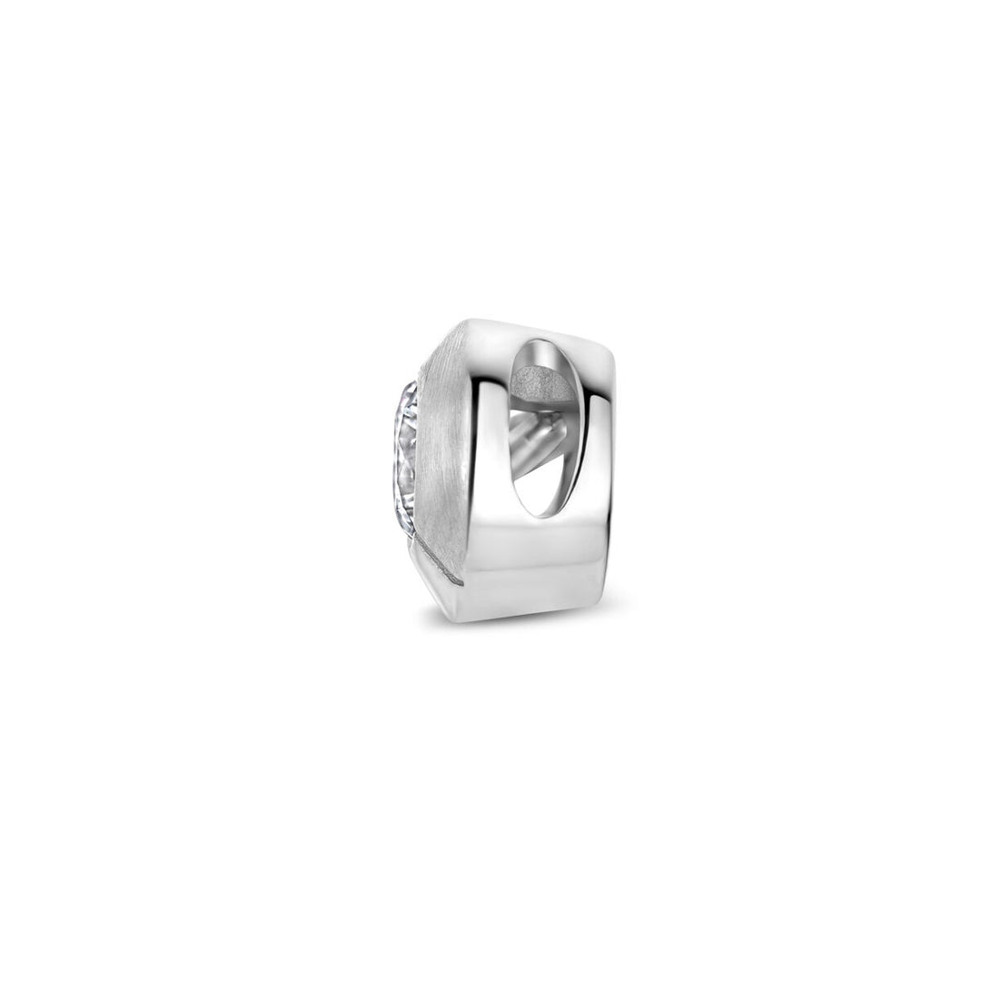 pendant zirconia silver rhodium plated