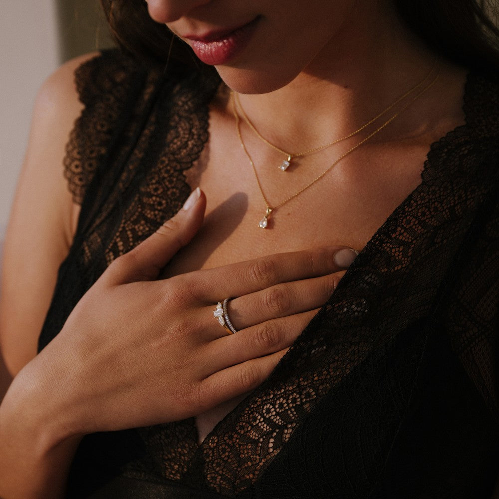 Collier Ava 0,50 crt. witgoud