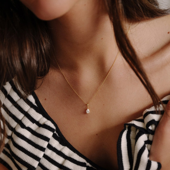 Collier Ava 0,50 crt. witgoud