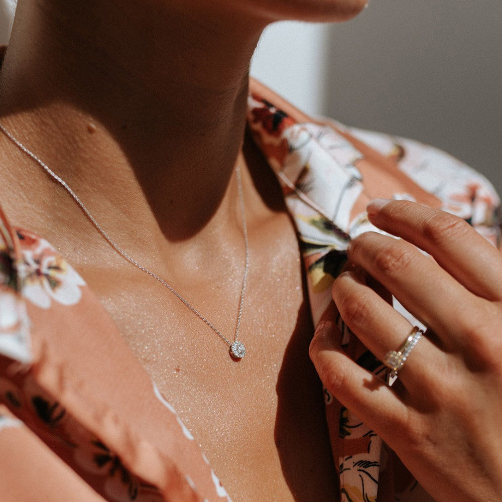 Collier Emma 0,20 crt. witgoud