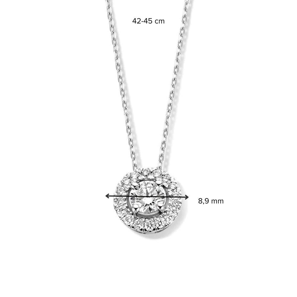 Collier Emma 0,75 crt. witgoud