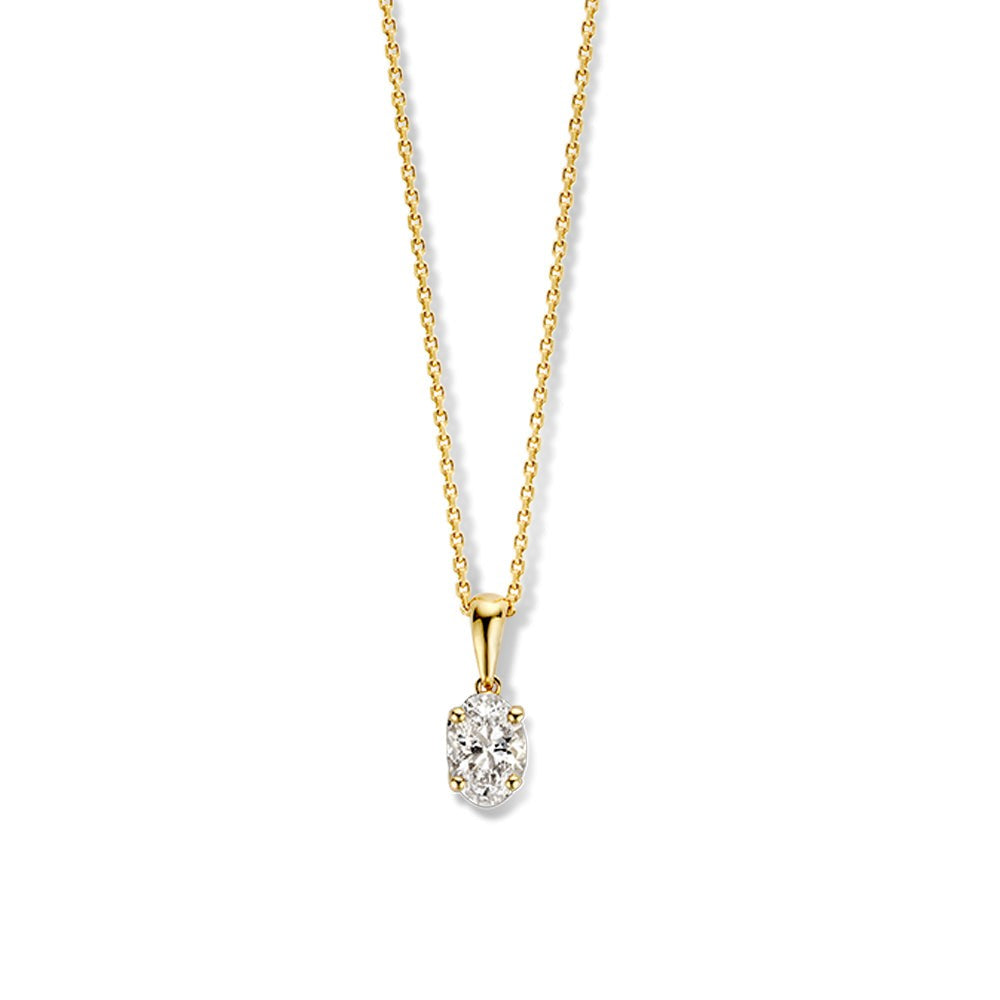 Collier Franky 0,50 crt. geelgoud