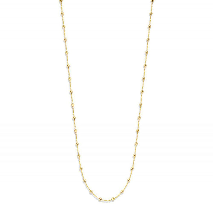 Geelgouden Collier met Bolletjes, 14 Karaat, 45 cm, 3,3 gr
