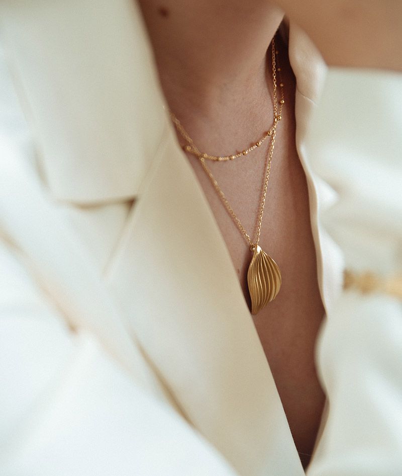 Geelgouden Collier met Bolletjes, 14 Karaat, 45 cm, 3,3 gr