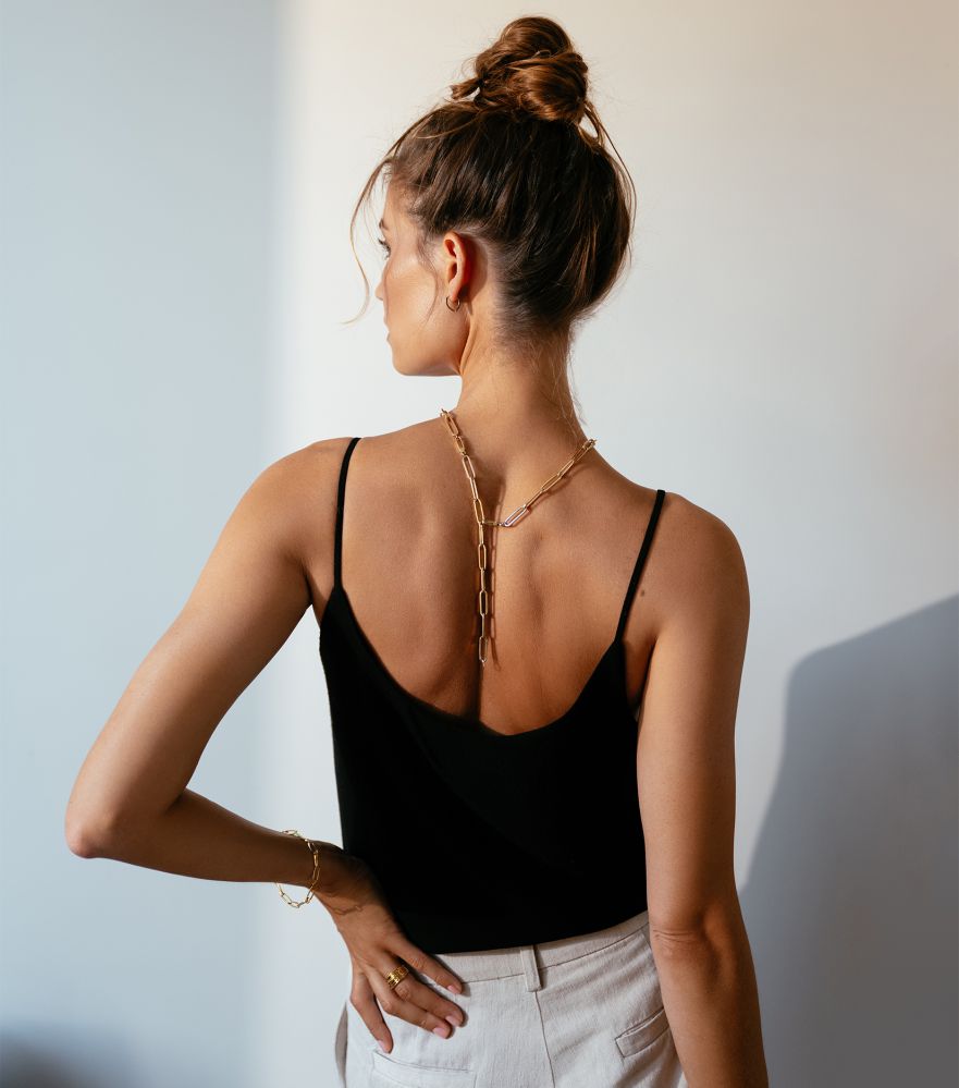 14K Geelgouden Collier met Luxe Karabijnsluiting – Elegant Sieraad voor Dames