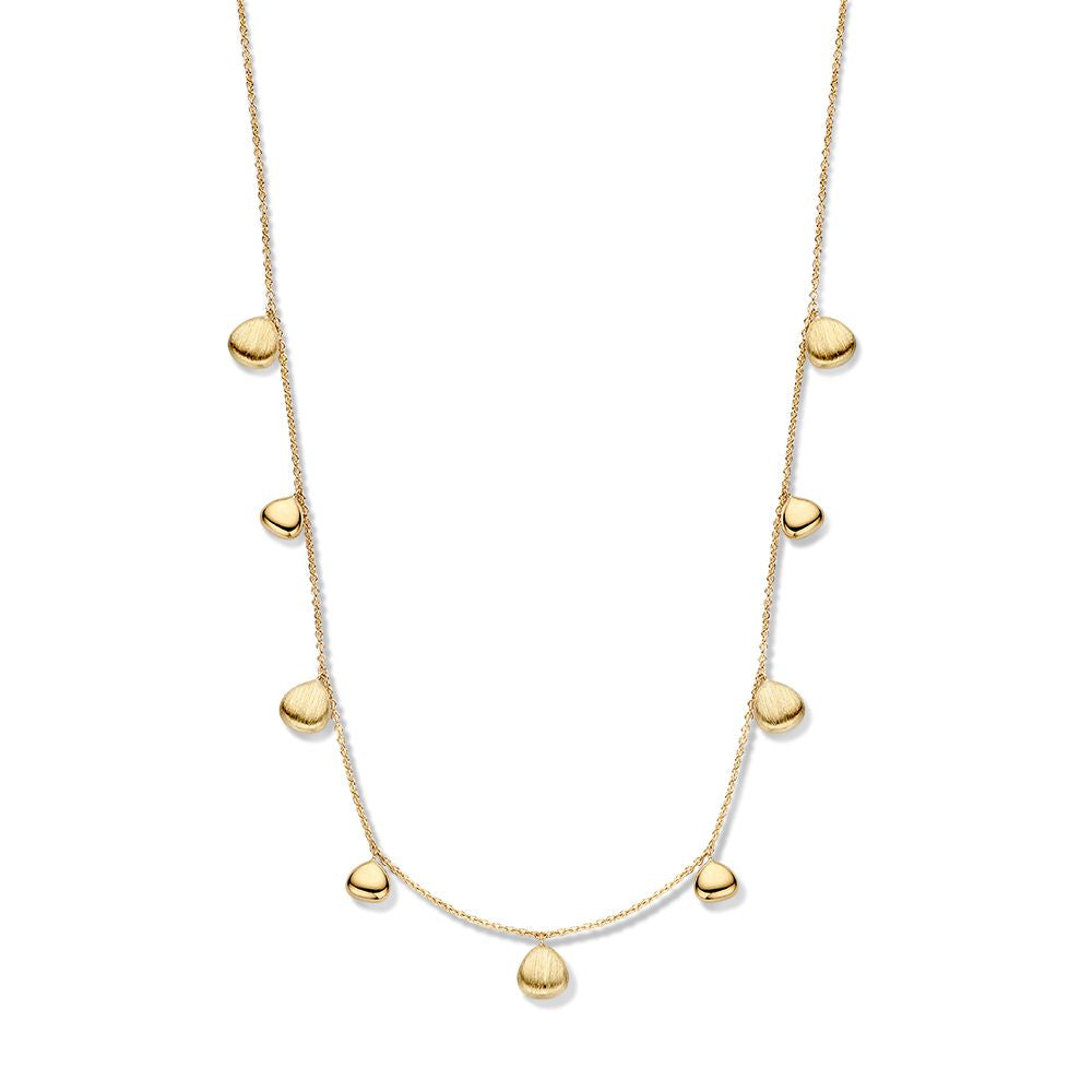 14K Geelgouden Collier met Ovale Elementjes – Speels en Elegant Sieraad voor Dames
