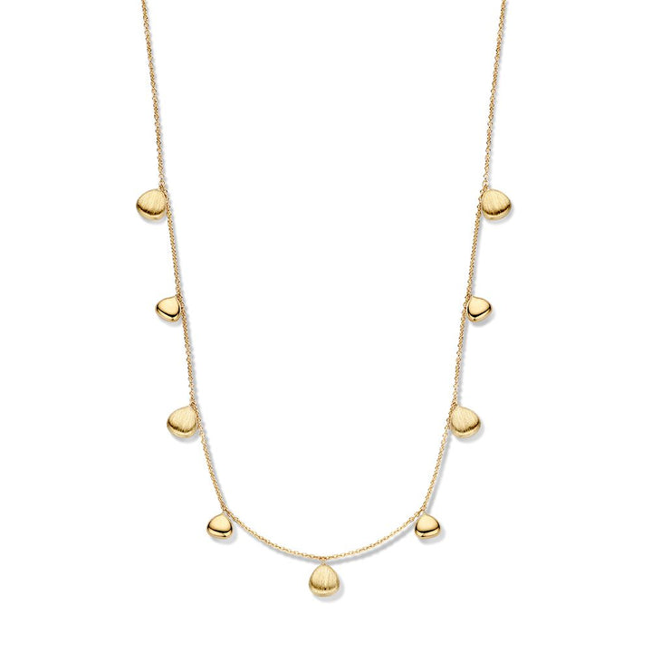 14K Geelgouden Collier met Ovale Elementjes – Speels en Elegant Sieraad voor Dames