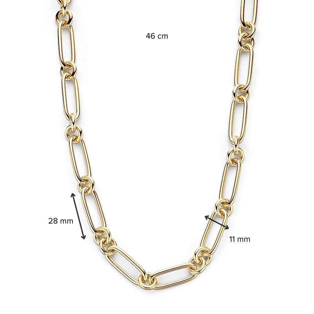 14K Geelgouden Collier met Grove Schakels – Luxe Sieraad voor Dames