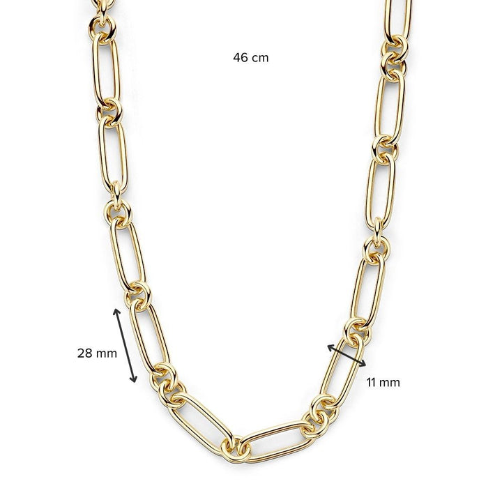 14K Geelgouden Collier met Grove Schakels – Luxe Sieraad voor Dames